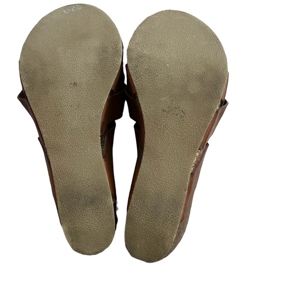 Blowfish Brown Crisscross wedge slip on cork sandals - Picture 5 of 6
